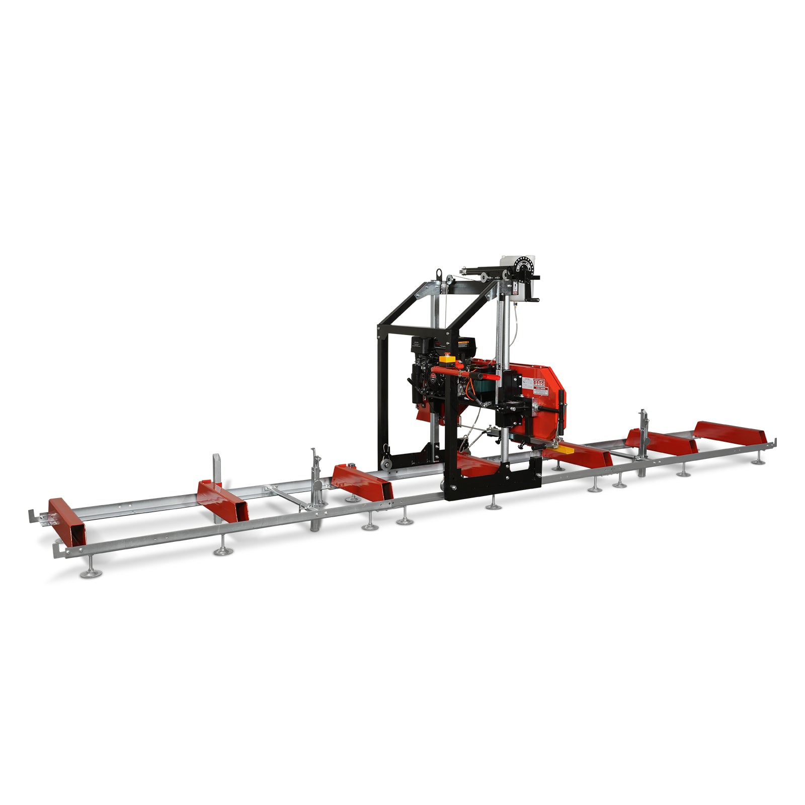 26" Portable Sawmill (5x Blades Included), 420cc 15HP E-Start Gasoline Engine, 22" Board Width, 20' Track Length (13' Track Length + 6.6' Track Extension Included) , SM-26
