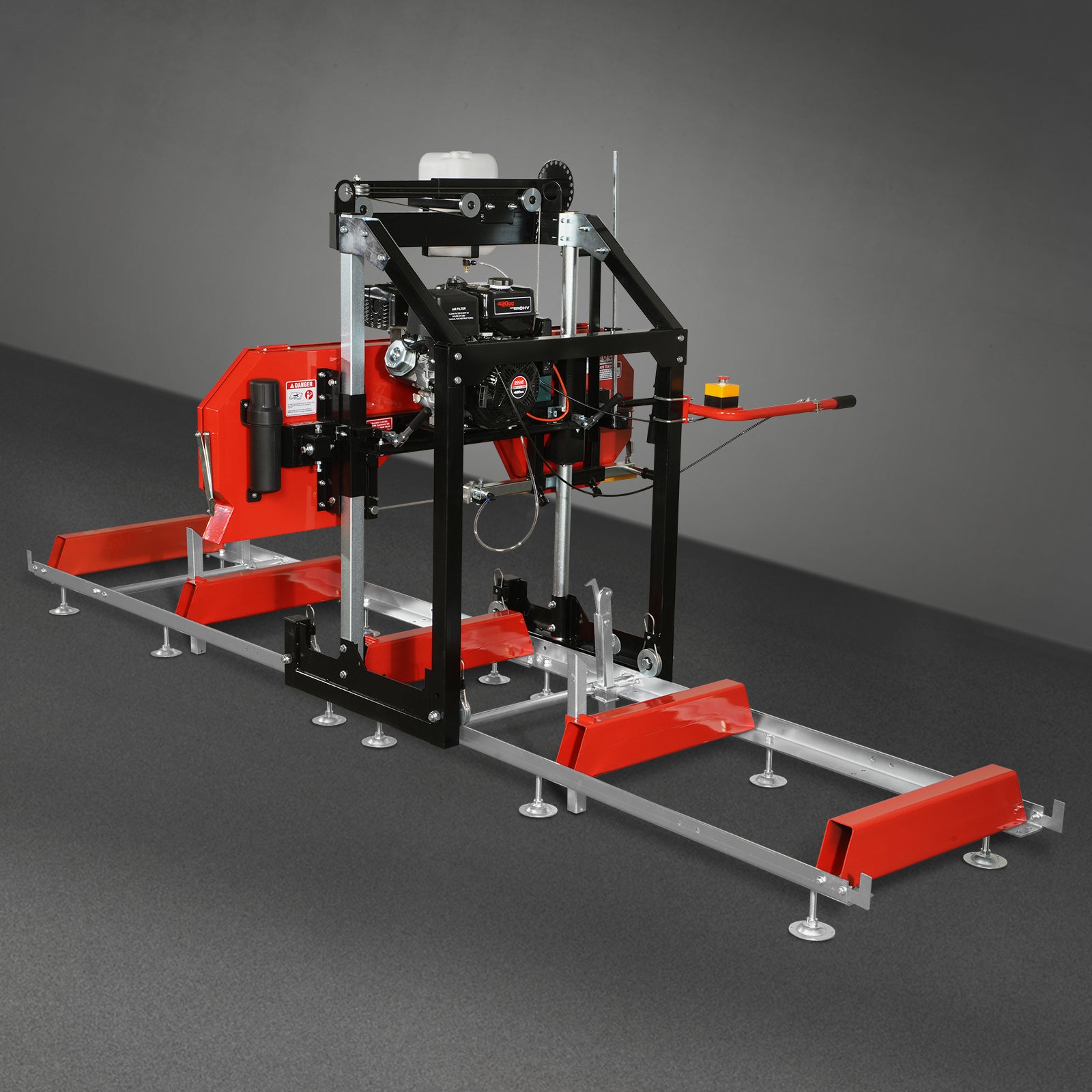 26" Portable Sawmill (5x Blades Included), 420cc 15HP E-Start Gasoline Engine, 22" Board Width, 20' Track Length (13' Track Length + 6.6' Track Extension Included) , SM-26