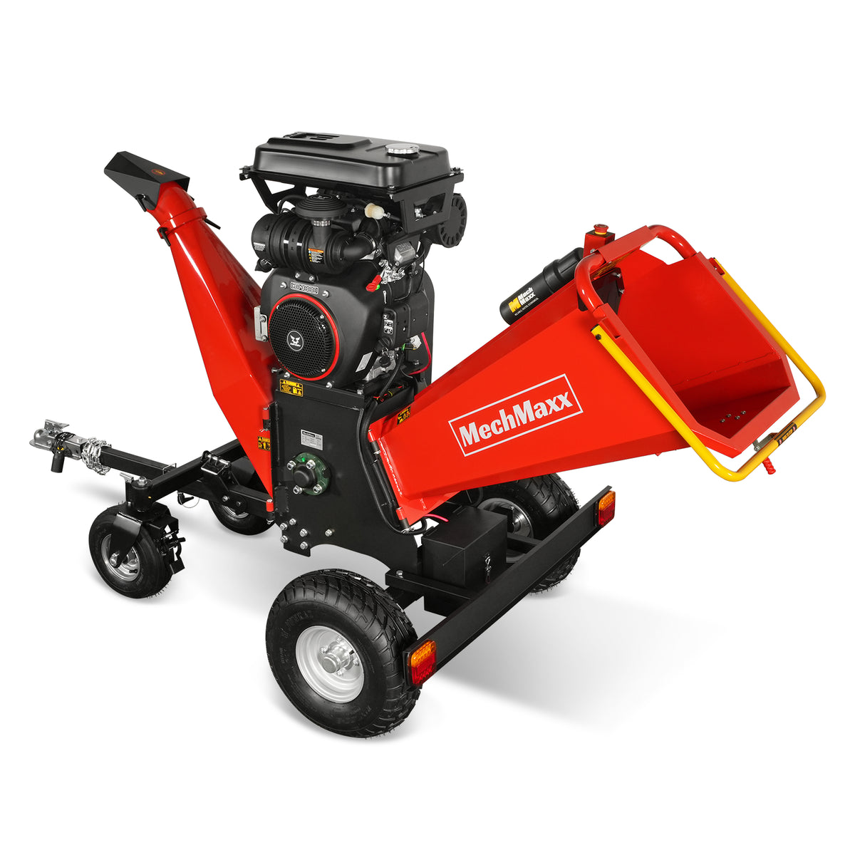 8 inch ZONSEN E-Start 1000cc 35hp Gas Powered 4 - Wheel Drum Wood Chipper with Taillight , B200