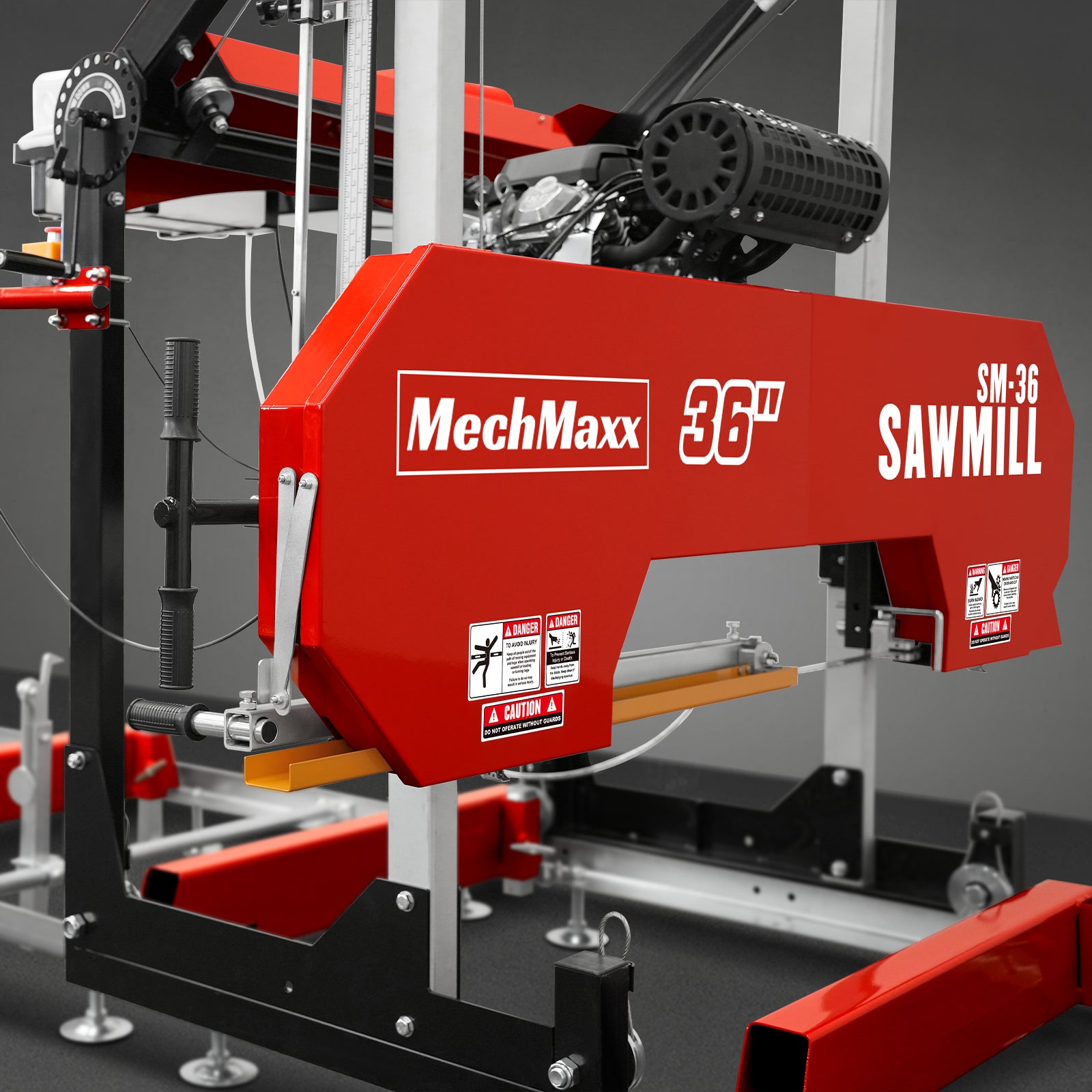36" MAX Portable Sawmill, 25HP 750cc ZONSEN V-Twin Engine, 36" Board Width, 20' Track Length, (10 x Blades Included), SM-36MAX
