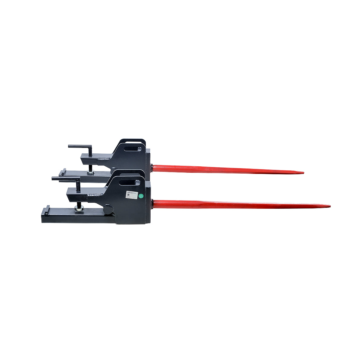 MechMaxx 43" Clamp-On Hay Bale Spear 1100lbs Capacity for Tractor and Skid Steer Loader