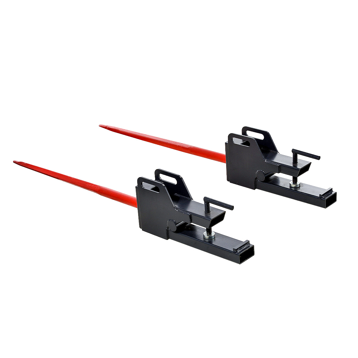 MechMaxx 43" Clamp-On Hay Bale Spear 1100lbs Capacity for Tractor and Skid Steer Loader