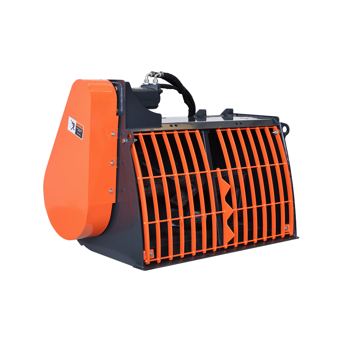 MechMaxx 60” Skid Steer Concrete Mixer Attachment, Side Chute Dispenser & Bag Splitter, Universal Mount, 16 Cu-Ft Capacity