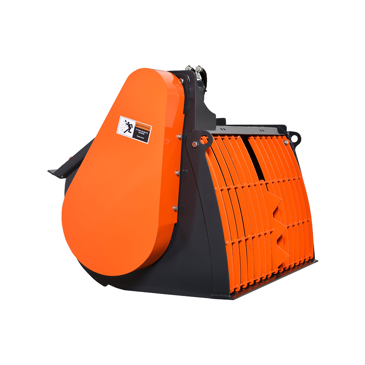 MechMaxx 60” Skid Steer Concrete Mixer Attachment, Side Chute Dispenser & Bag Splitter, Universal Mount, 16 Cu-Ft Capacity