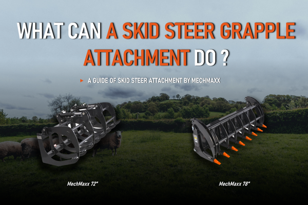 What can a skid steer grapple attachment do?
