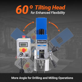 1.5 HP 10'' x 30'' Combination Lathe Milling Drilling Machine, 1.5'' Spindle Bore, 0-2000 RPM Variable Speed, High Precision Benchtop Lathe for Metalworking – With Stand 1030VC