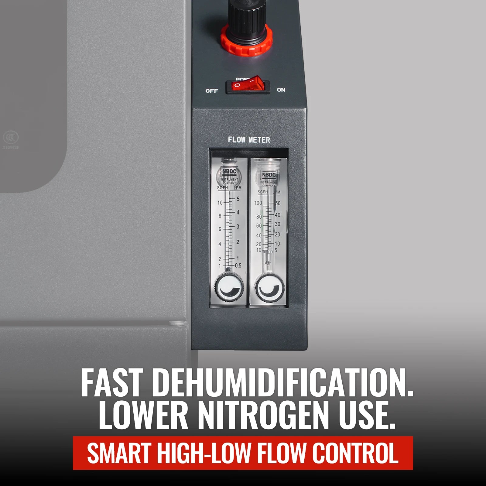 1-60% RH Nitrogen Dry Cabinet 1430L ESD Desiccator Cabinet Low Humidity Storage,  NC1430B-6