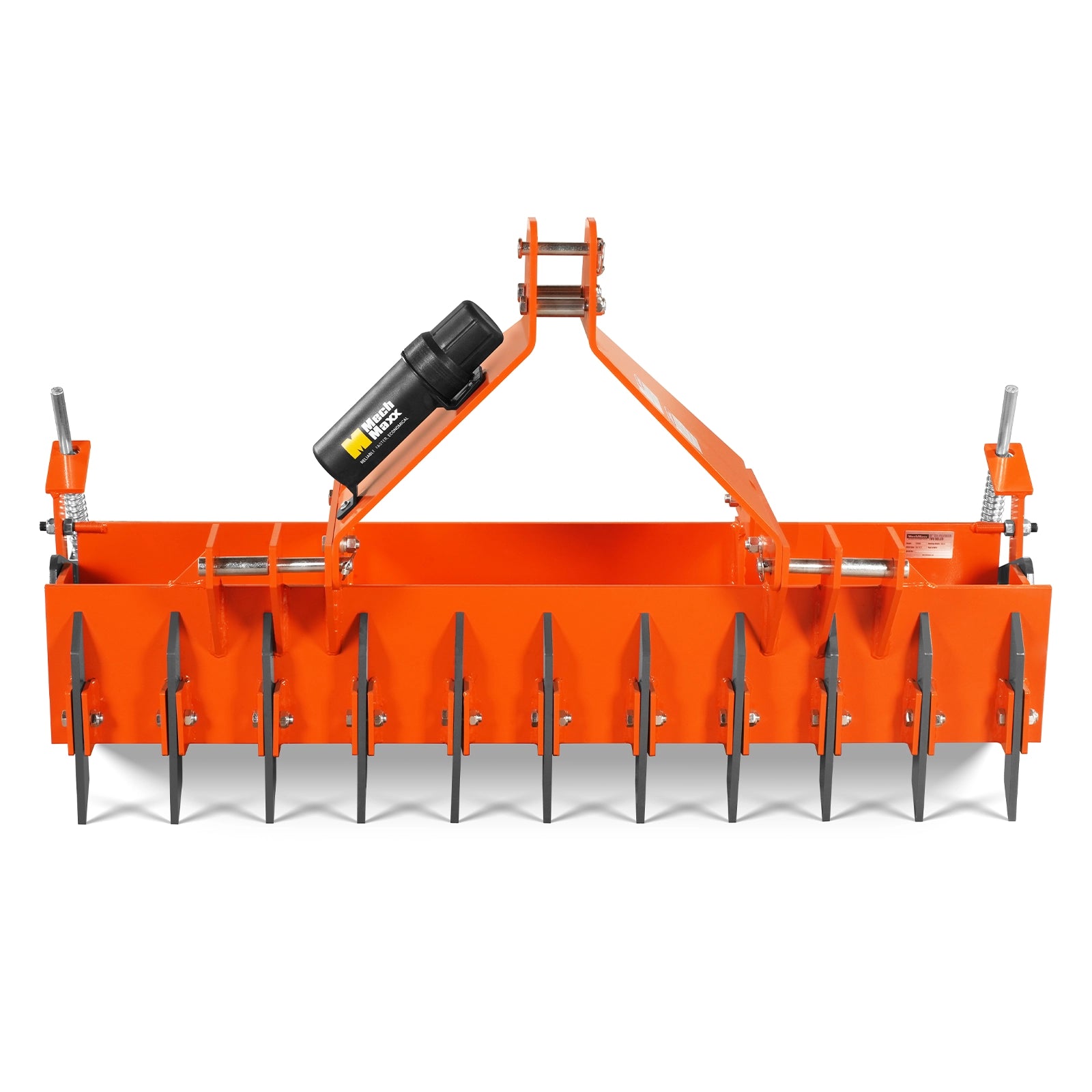 60" Soil Pulverizer, Single Spiked Roller, 21 Shanks, Category 1 and 2, 3 Point Hitch Tractor Attachment, TSP60