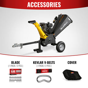 5 inch E-start KOHLER 429cc Gasoline Engine Powered Wood Chipper, GS1500