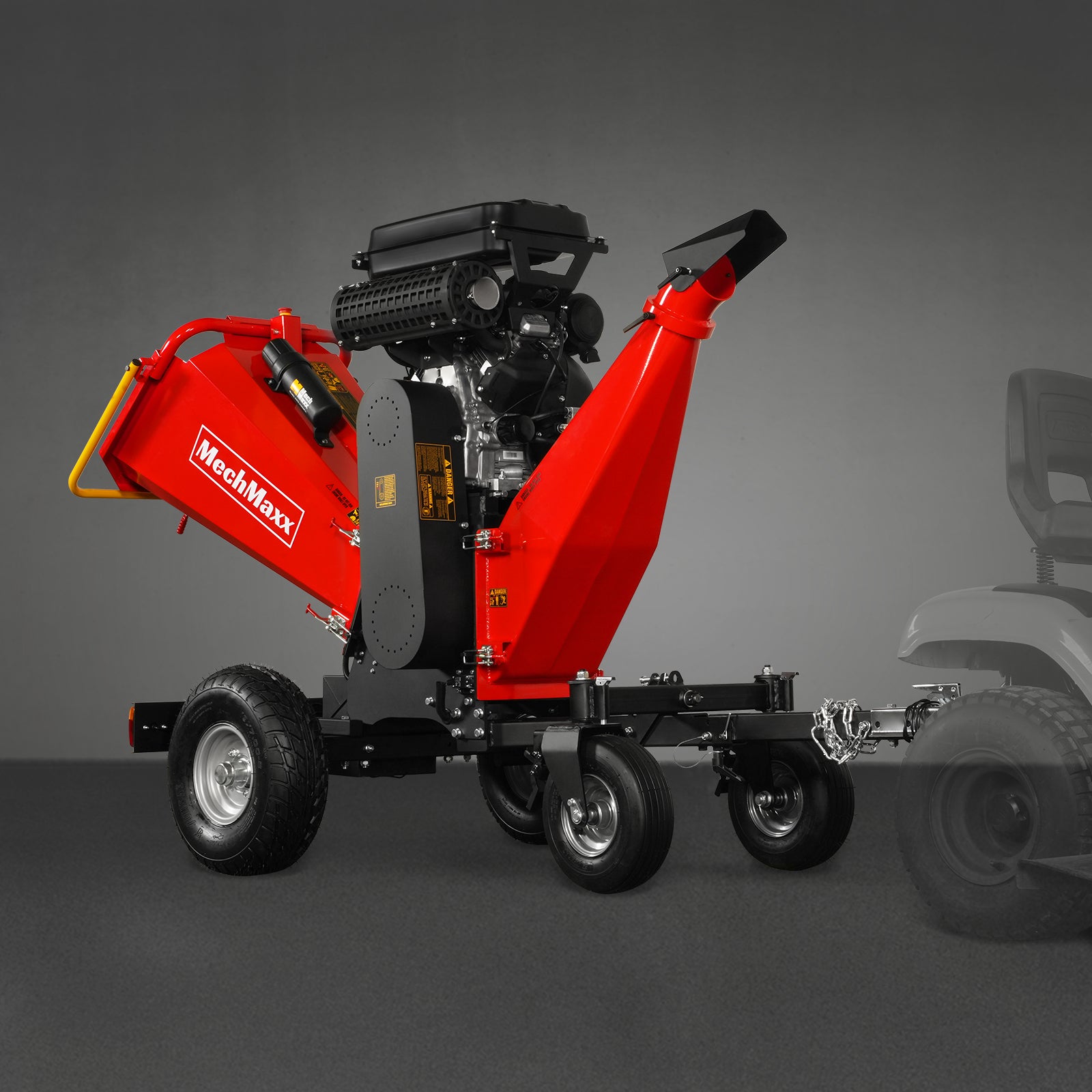 8 inch ZONSEN E-Start 1000cc 35hp Gas Powered 4 - Wheel Drum Wood Chipper with Taillight , B200