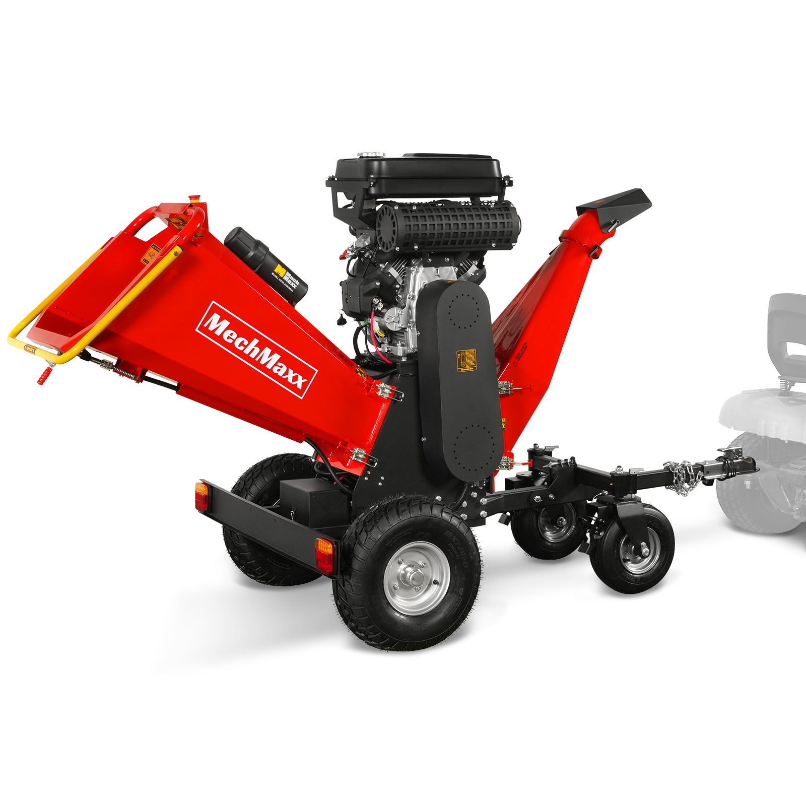 8 inch ZONSEN E-Start 1000cc 35hp Gas Powered 4 - Wheel Drum Wood Chipper with Taillight , B200