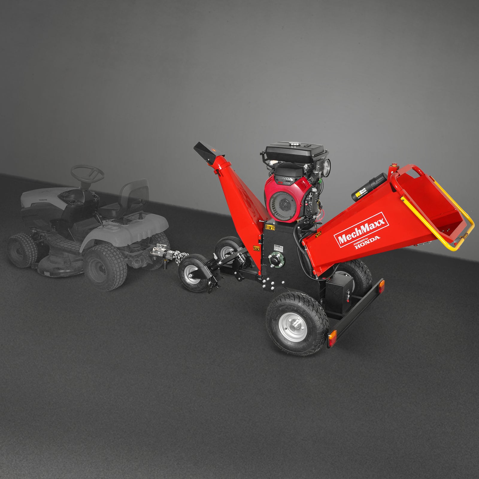 8 inch HONDA E-Start 688cc 22hp Gas Powered 4 - Wheel Drum Wood Chipper with Taillight , B200