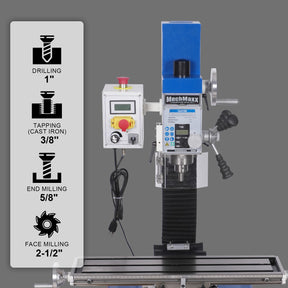 2 HP 11'' x 30'' Combination Lathe Milling Drilling Machine Brushless Motor, 1.5'' Spindle Bore, 0-2000 RPM Variable Speed, High Precision Benchtop Lathe for Metalworking – Without Stand