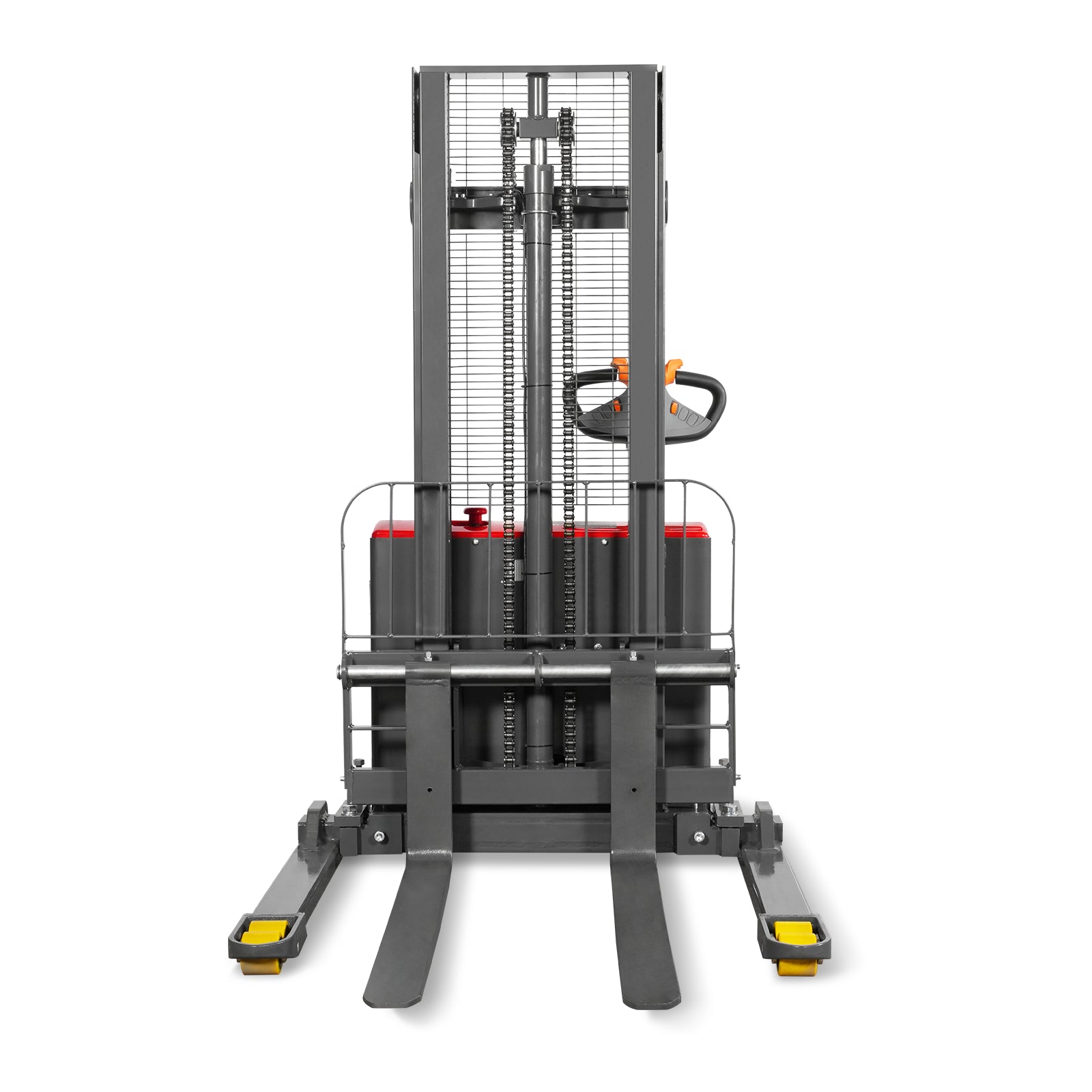 2640lbs Electric Straddle Stacker, 98" Lift, Adjustable Legs & Forks, F26-98SLA