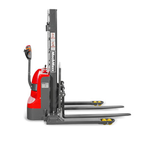 2640lbs Electric Straddle Stacker, 98" Lift, Adjustable Legs & Forks, F26-98SLA