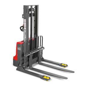 2640lbs Electric Straddle Stacker, 98" Lift, Adjustable Legs & Forks, F26-98SLA