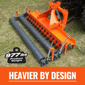84" Heavy Duty Soil Pulverizer,  Double Spiked Roller,  29 Shanks,  Category 1 and 2,  3 Point Hitch Tractor Attachment,  TSP84D