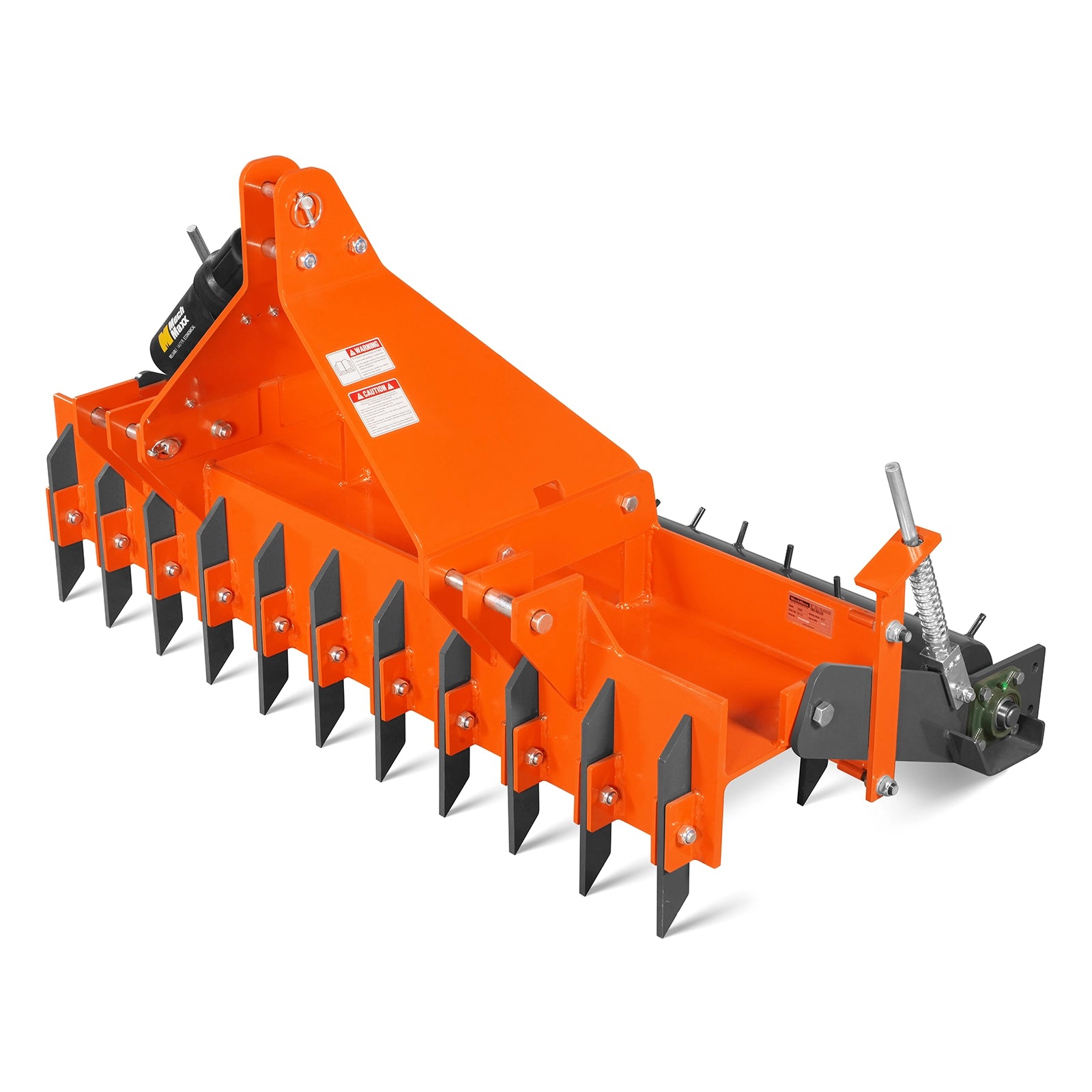 60" Soil Pulverizer, Single Spiked Roller, 21 Shanks, Category 1 and 2, 3 Point Hitch Tractor Attachment, TSP60