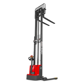 3300lbs Electric Straddle Stacker, 138" Lift, Adjustable Legs & Forks, F33-138SLA