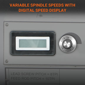 14" x 40" Industrial Metal Lathe Machine with Variable Speed DRO Gunsmith Gearhead Precision Turning Drilling Belt Drive