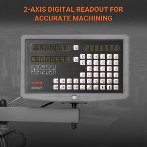 14" x 40" Industrial Metal Lathe Machine with Variable Speed DRO Gunsmith Gearhead Precision Turning Drilling Belt Drive