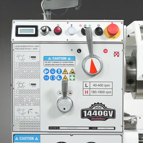 14" x 40" Industrial Metal Lathe Machine with Variable Speed DRO Gunsmith Gearhead Precision Turning Drilling Belt Drive