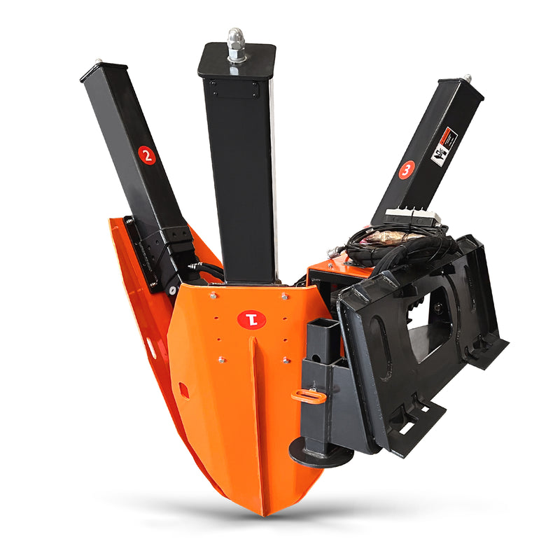 36” Skid Steer Hydraulic Tree Spade, 4” Diameter Cut Capacity, 22” Bla