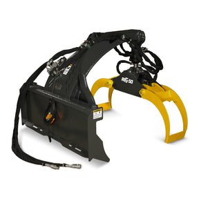 50" Skid Steer Rotary Log Grapple, 360° Rotation, 3000 Lbs Capacity