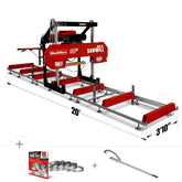 36" MAX Portable Sawmill, 25HP 750cc ZONSEN V-Twin Engine, 36" Board Width, 20' Track Length, (10 x Blades Included), SM36MAX