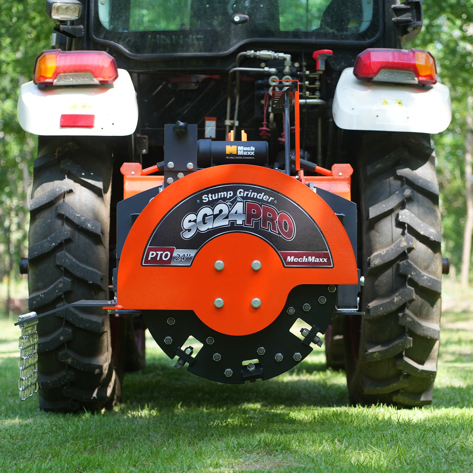 3-Point PTO Stump Grinder with 34 Carbide Teeth (PTO Shaft Included with Slip Clutch),  for 15-45HP Tractor,  SG24PRO