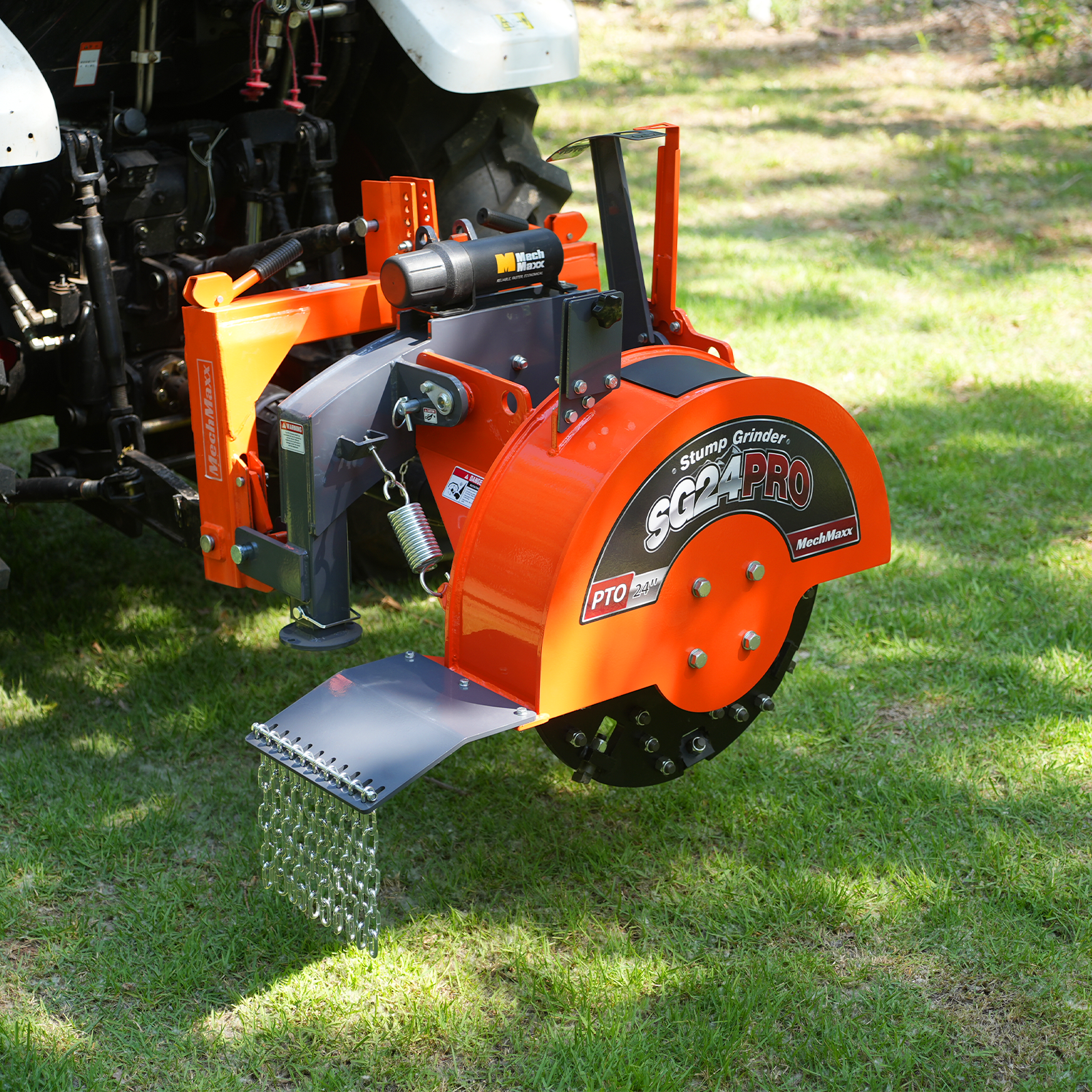3-Point PTO Stump Grinder with 34 Carbide Teeth (PTO Shaft Included with Slip Clutch),  for 15-45HP Tractor,  SG24PRO