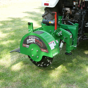 3-Point PTO Stump Grinder with 34 Carbide Teeth (PTO Shaft Included with Slip Clutch),  for 15-45HP Tractor,  SG24PRO