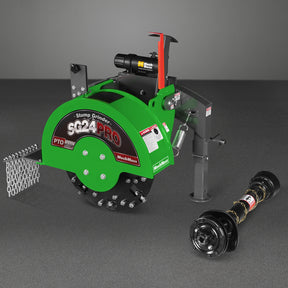 3-Point PTO Stump Grinder with 34 Carbide Teeth (PTO Shaft Included with Slip Clutch), for 15-45HP Tractor, SG24PRO