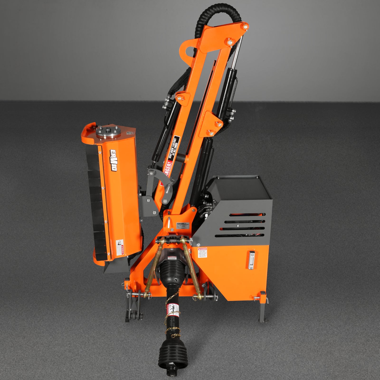 31.5" Remote control operation, Maximum Reach 11'2", 3-Point Boom Mower, Minimum 20hp, ERM80