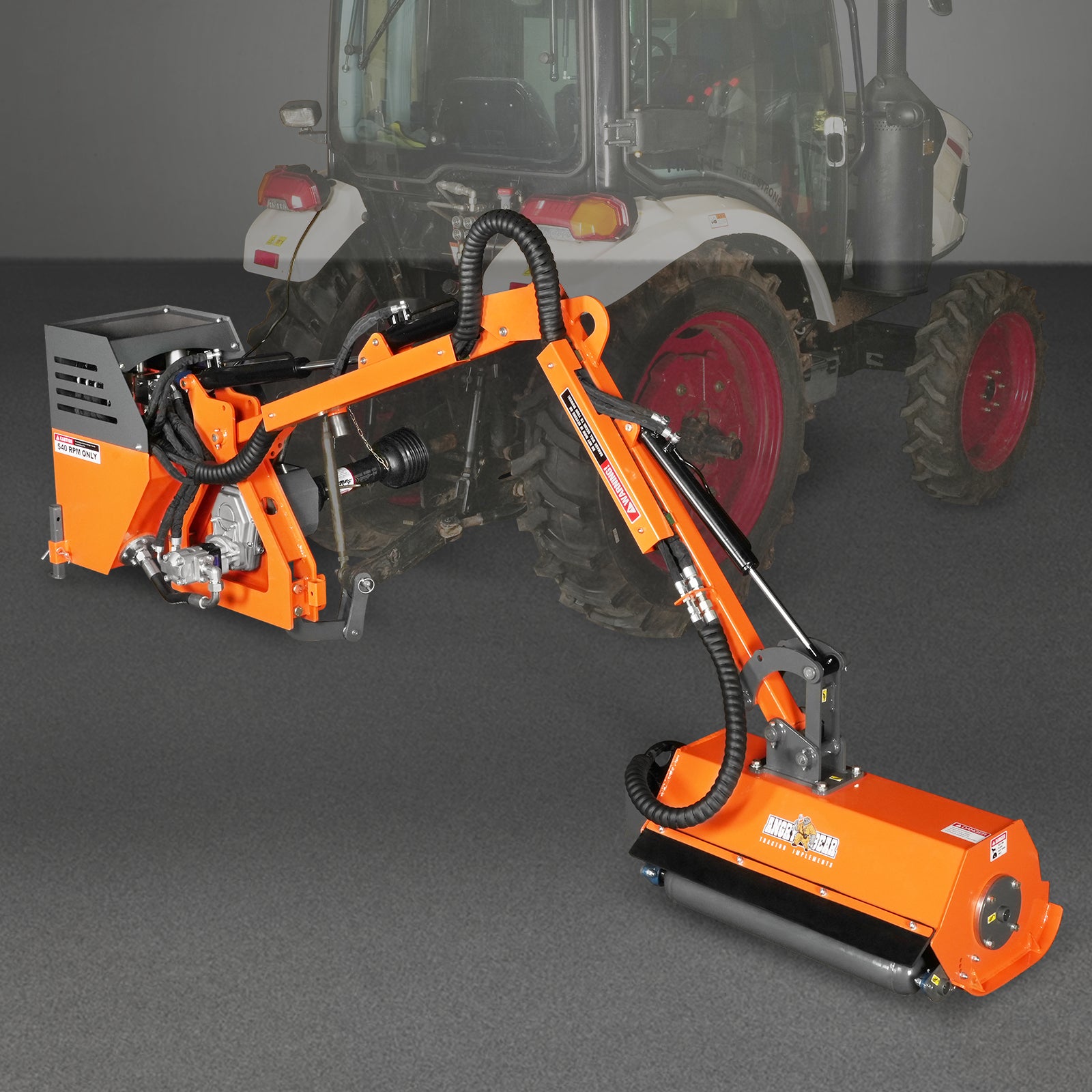 31.5" Remote control operation, Maximum Reach 11'2", 3-Point Boom Mower, Minimum 20hp, ERM80