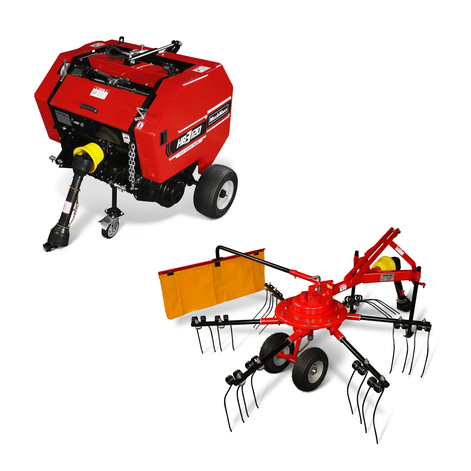 Tedder Vs Rake Hay Baler & Hay Rake Tedder Bundle, HB3120, HT100