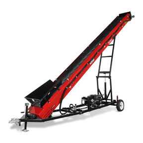 Heavy Duty Firewood Conveyor, 9HP 270cc Gasoline Powered Max. 180" Lift Height, 276'' Length, 24" Width, HC2320
