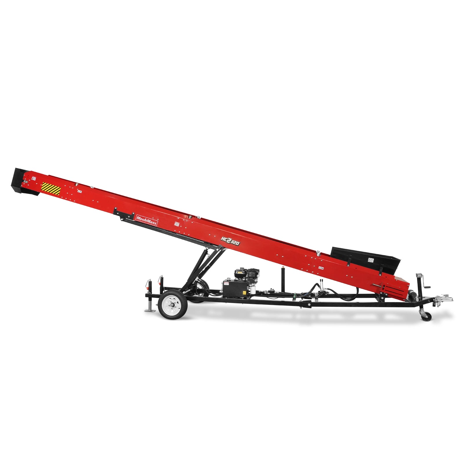 Heavy Duty Firewood Conveyor, 9HP 270cc Gasoline Powered Max. 180" Lift Height, 276'' Length, 24" Width, HC2320
