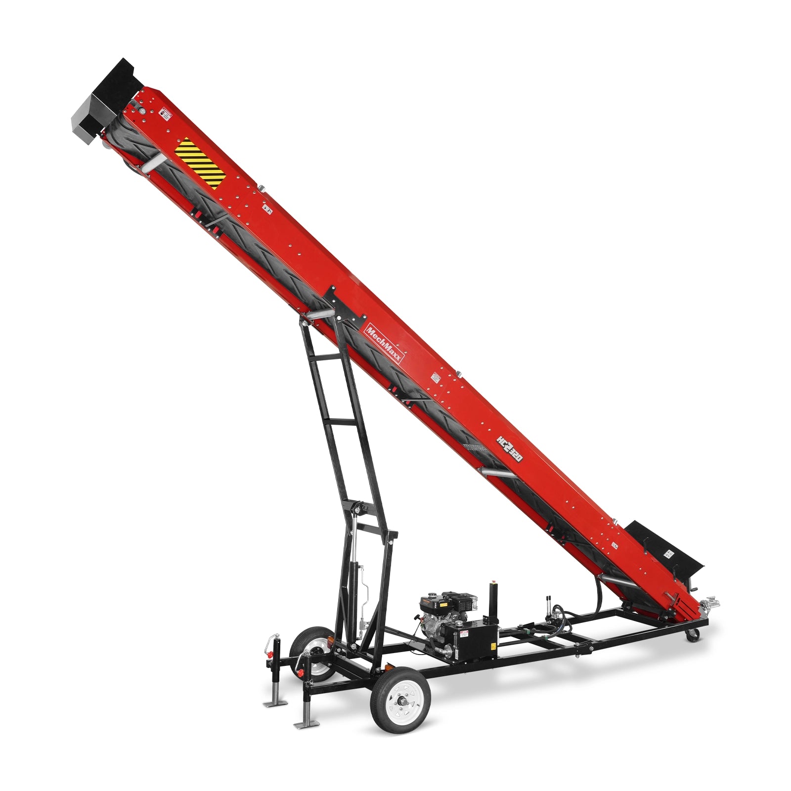 Heavy Duty Firewood Conveyor, 9HP 270cc Gasoline Powered Max. 180" Lift Height, 276'' Length, 24" Width, HC2320