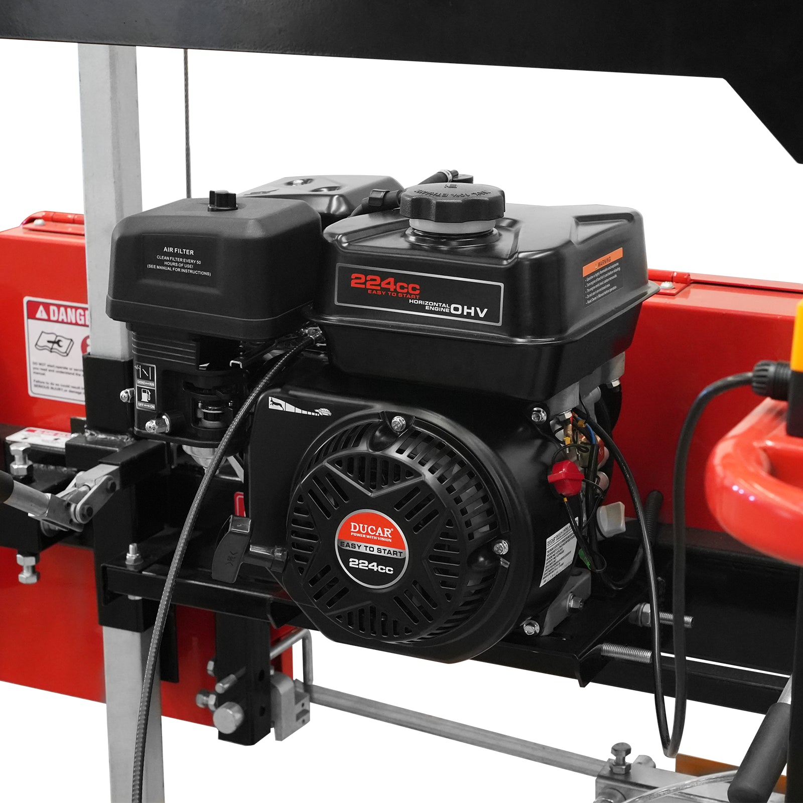 22" Portable Sawmill, 224cc  7HP Gasoline Engine, 20" Board Width, 13' Track Length , SM22