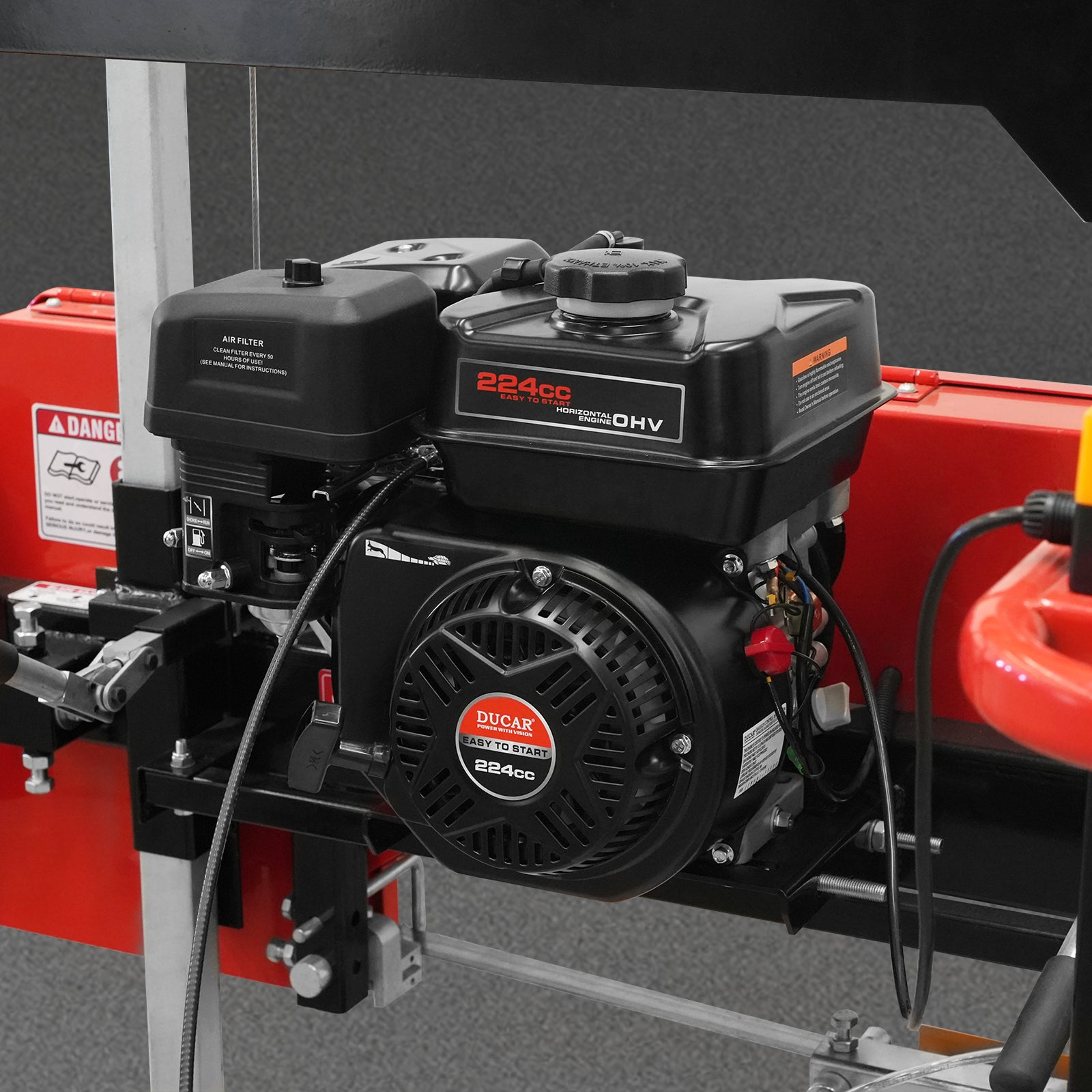 22" Portable Sawmill, 224cc  7HP Gasoline Engine, 20" Board Width, 13' Track Length , SM22
