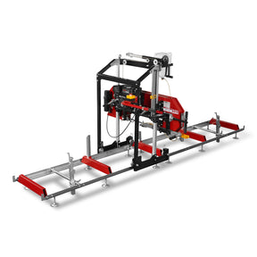 22" Portable Sawmill, 224cc  7HP Gasoline Engine, 20" Board Width, 13' Track Length , SM22