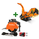 3-Point PTO Stump Grinder & 6", 3 Point Hydraulic PTO Wood Chipper Combo，SG24 & WC68H