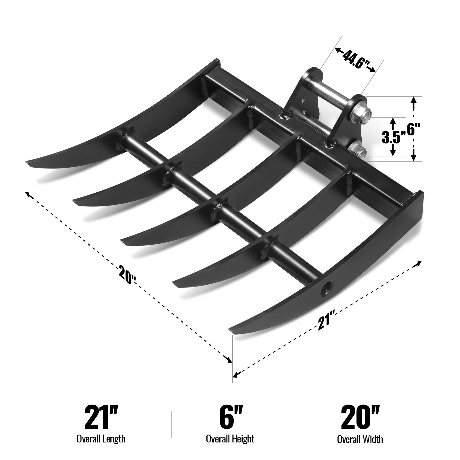 4-Piece Excavator Attachment Set