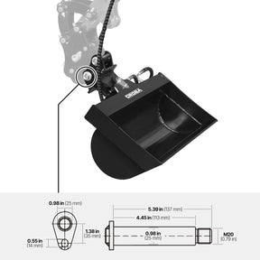 32" Tilt Bucket for Mini Compact Excavator MEC10/MEC12 ( SKU: 150530; 150531; 150532 )