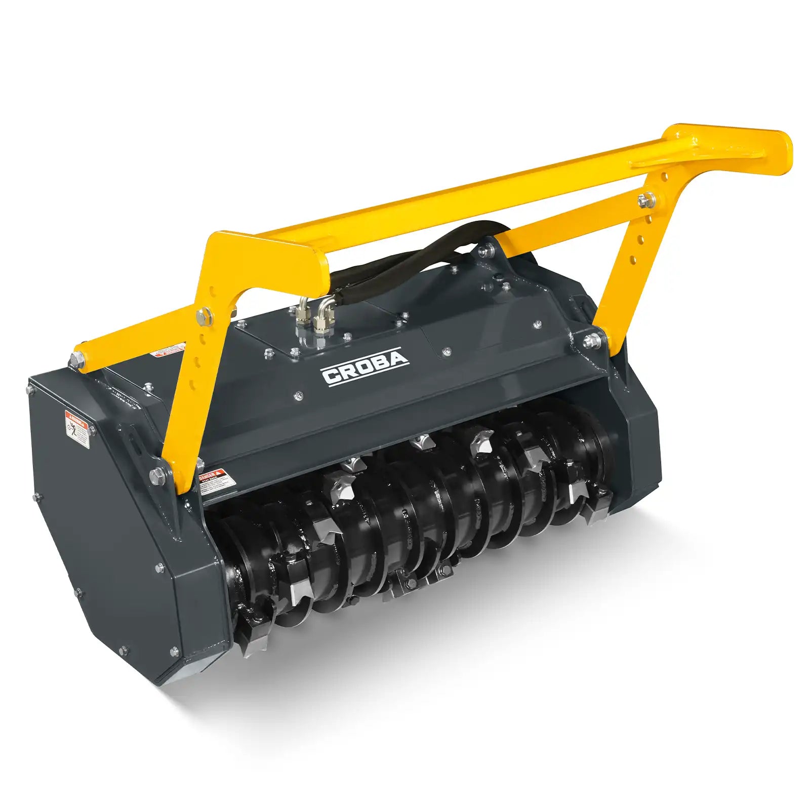 37"Mini Skid Steer Drum Forestry Mulcher Attachment, Hydraulic Flow Range 11 To 16 GPM,MCH37