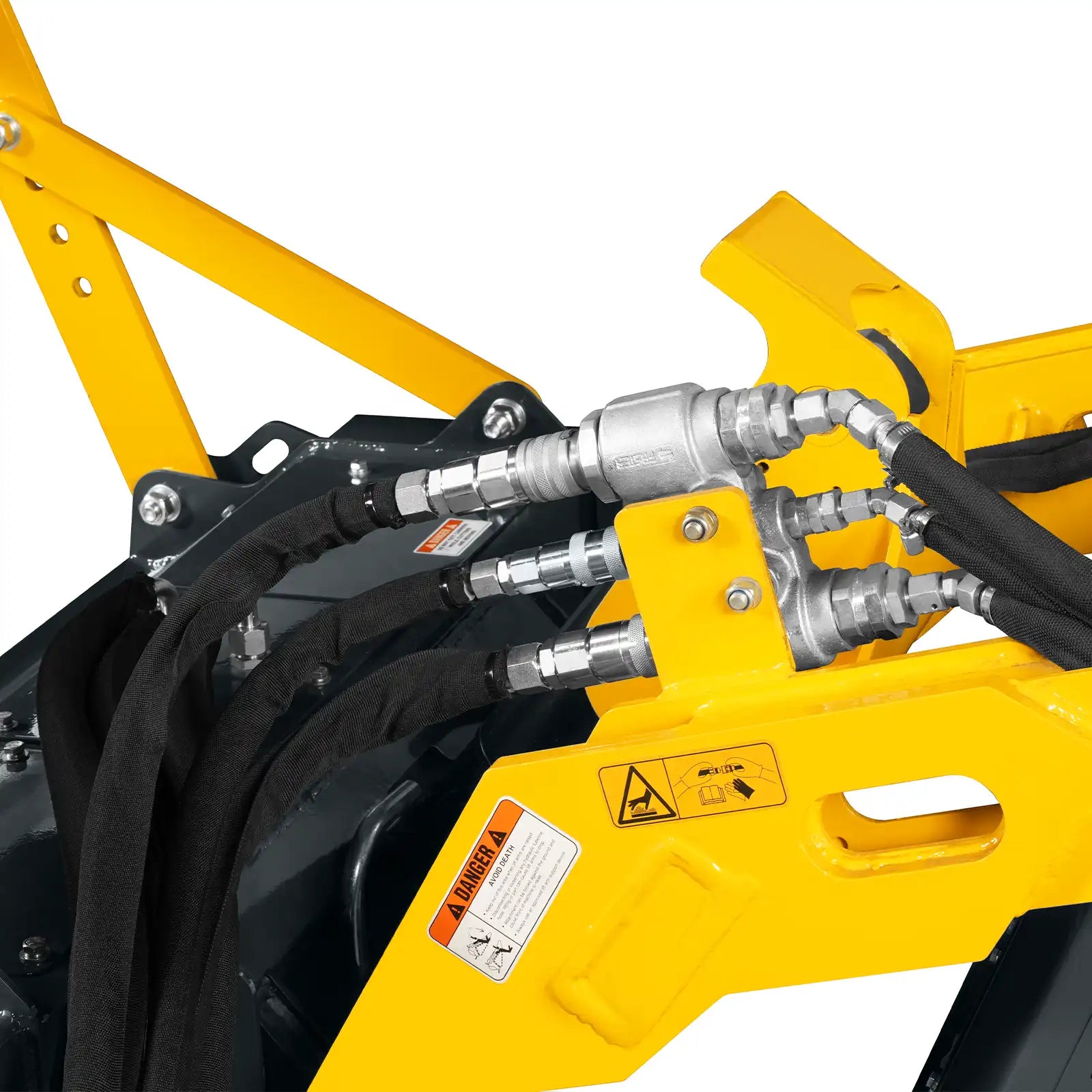 37"Mini Skid Steer Drum Forestry Mulcher Attachment, Hydraulic Flow Range 11 To 16 GPM,MCH37