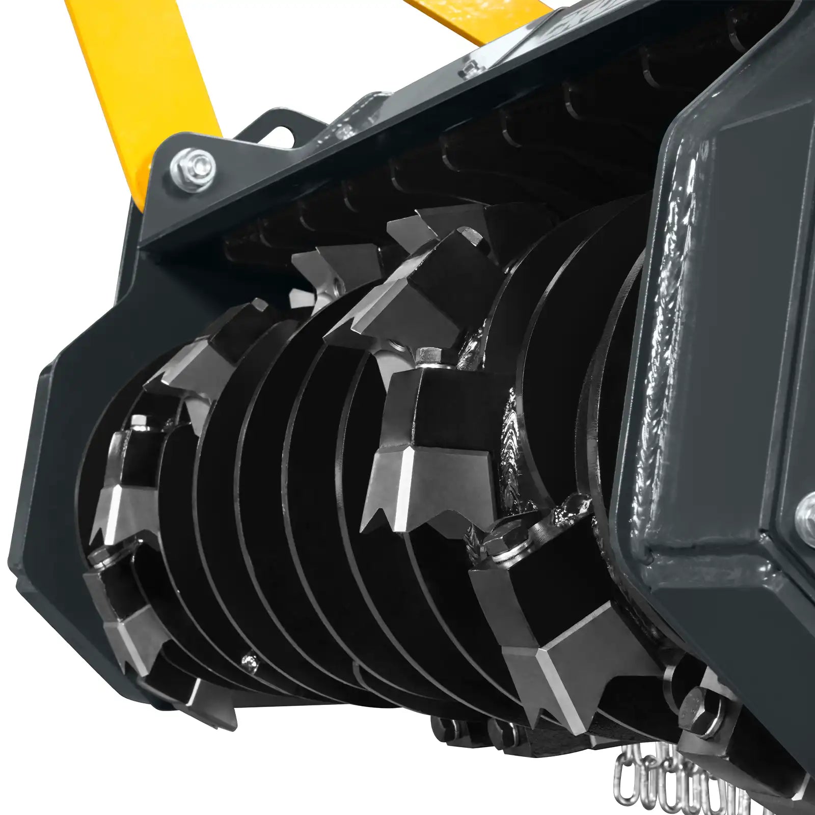 37"Mini Skid Steer Drum Forestry Mulcher Attachment, Hydraulic Flow Range 11 To 16 GPM,MCH37