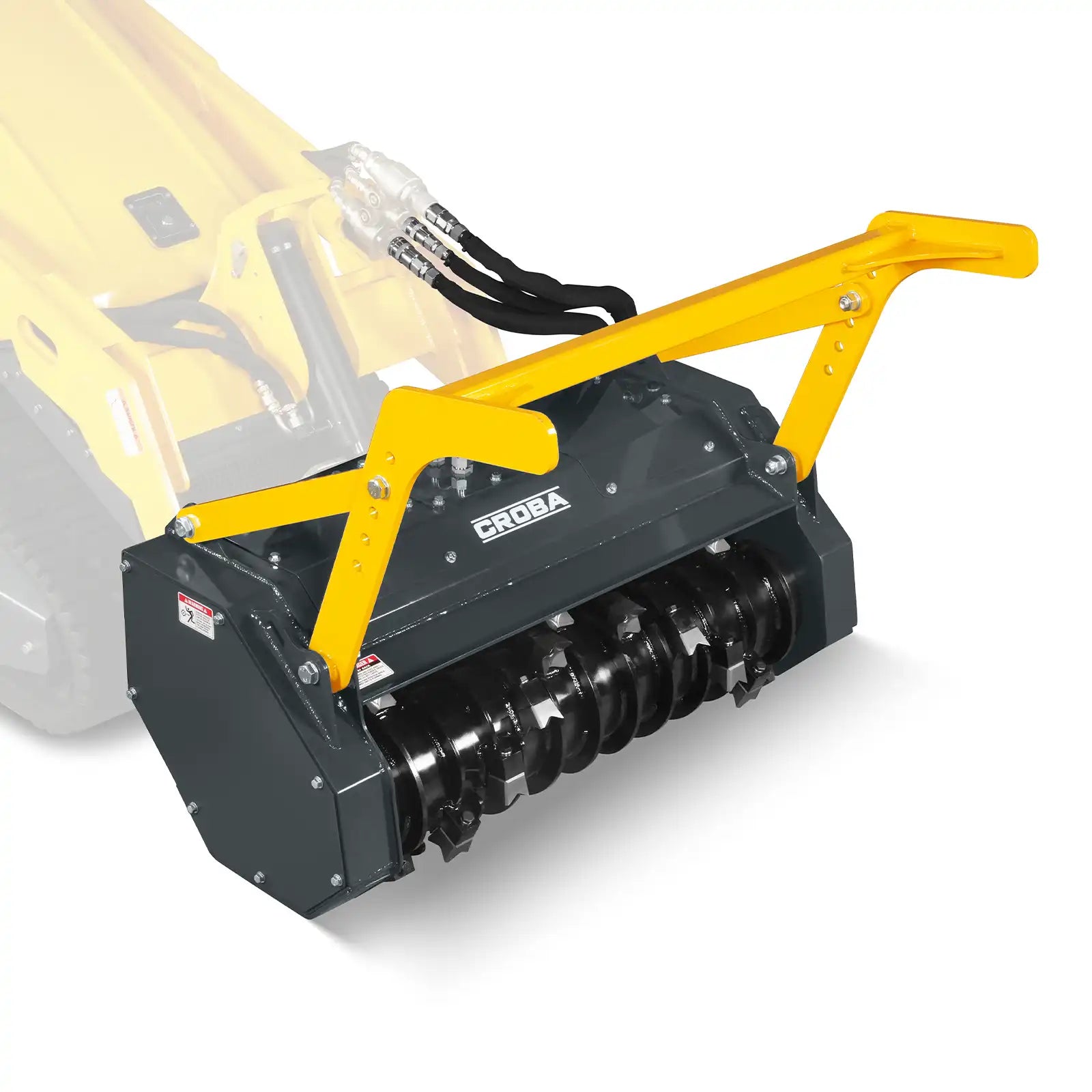 37"Mini Skid Steer Drum Forestry Mulcher Attachment, Hydraulic Flow Range 11 To 16 GPM,MCH37