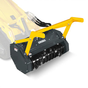 37"Mini Skid Steer Drum Forestry Mulcher Attachment, Hydraulic Flow Range 11 To 16 GPM,MCH37